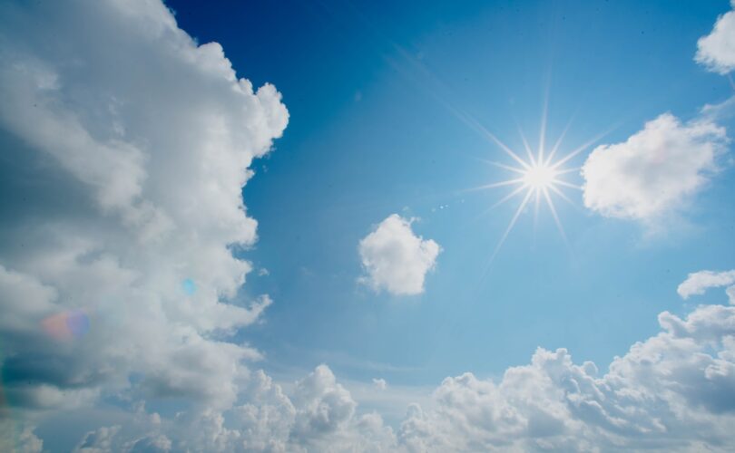 white and blue cloudy sky