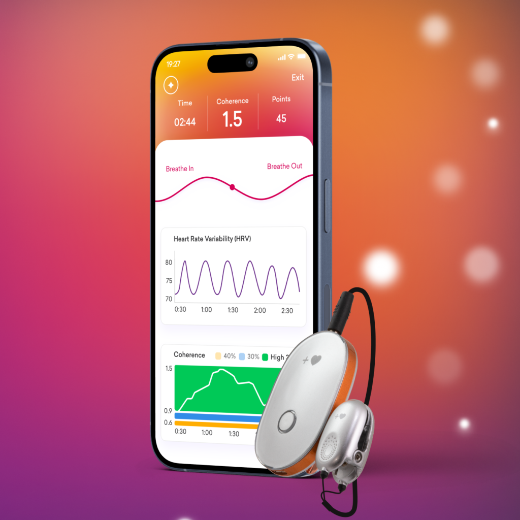 HeartMath InnerBalance biofeedback device and app